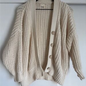Babaa Beige Chunky Knit Cardigan